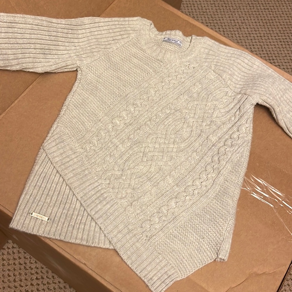 Toddler girls grey asymmetrical sweater